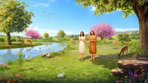 adan y eva en el jardin del eden